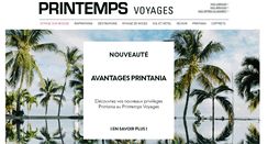 Desktop Screenshot of printempsvoyages.com